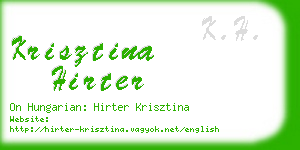 krisztina hirter business card